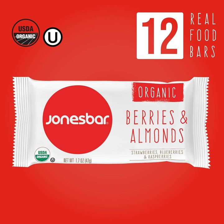 Jonesbar - JONESBAR Berries &amp; Almond Organic Fruit &amp; Nut Bar