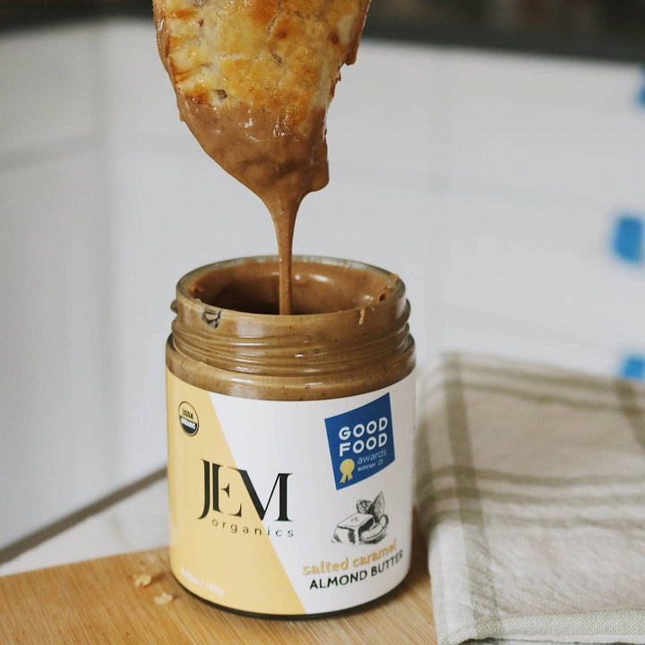 JEM Organics - NEW! 10oz JEM Organics Sprouted Salted Caramel Almond Butter