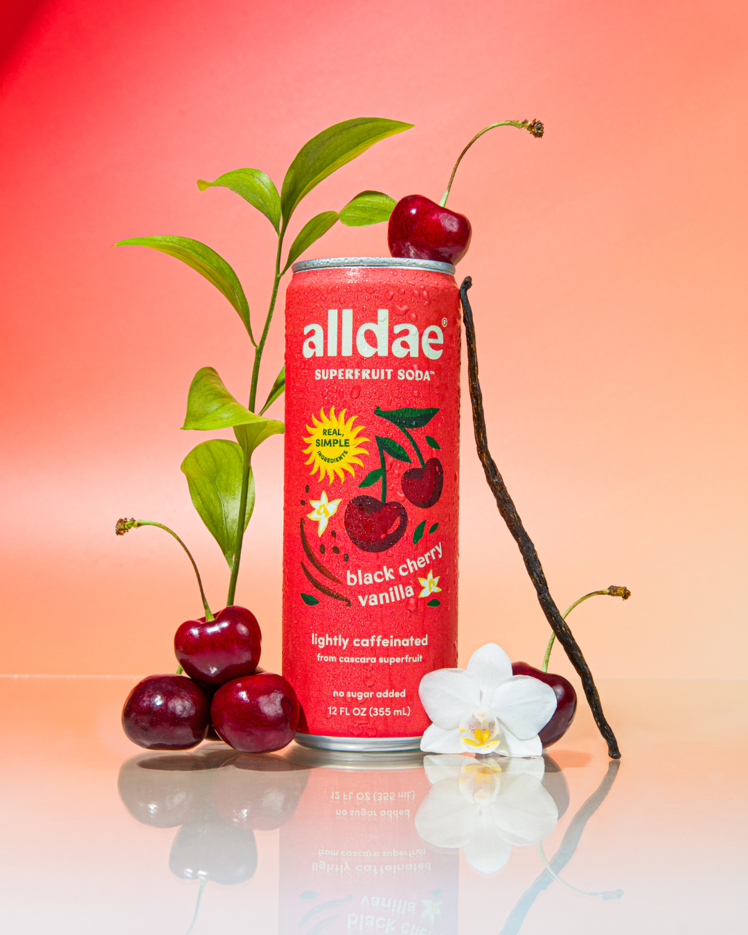 alldae superfruit soda - Black Cherry Vanilla Drink | Soda | Lightly Caffeinated Soda