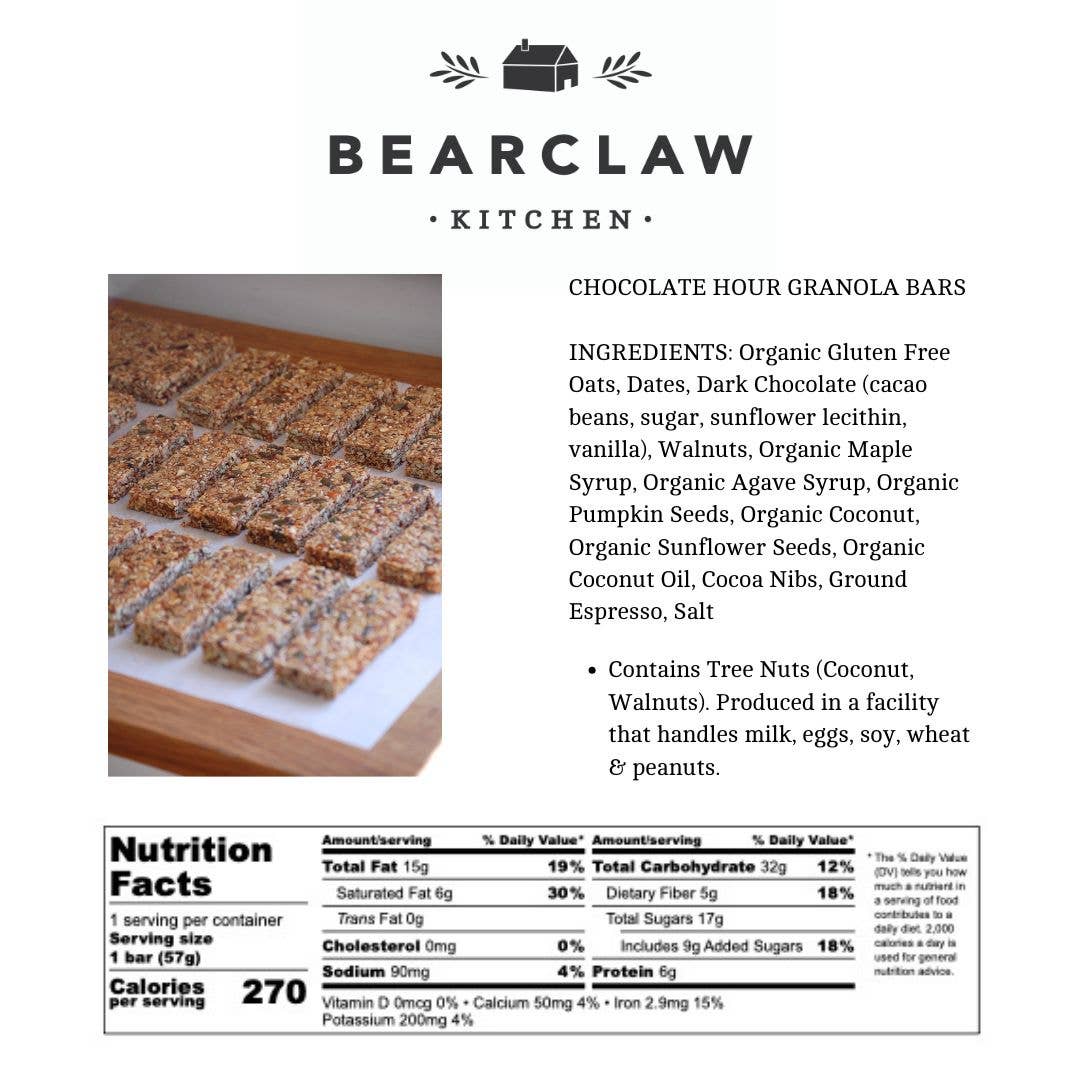 Bearclaw Kitchen - Chocolate Hour Granola Bar