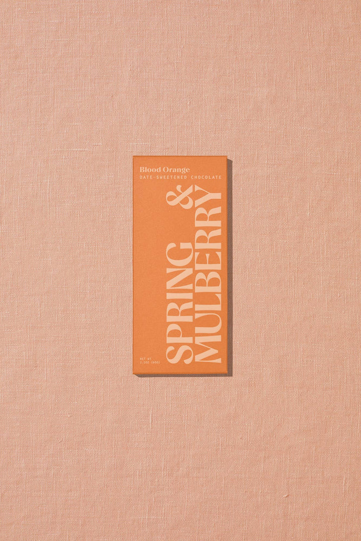 Spring &amp; Mulberry - Blood Orange Date-Sweetened Dark Chocolate
