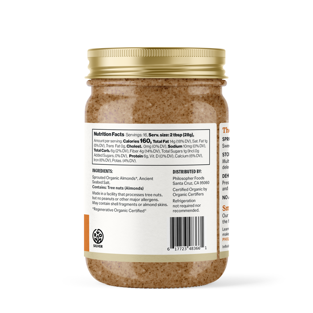 Philosopher Foods - Naked Crunchy Sprouted Almond Butter 16oz