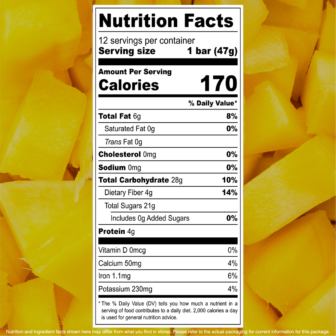Jonesbar - JONESBAR Mango Almond Organic Fruit &amp; Nut Bar, Vegan, Kosher