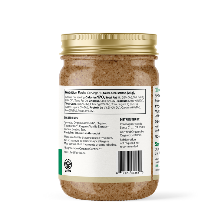 Philosopher Foods - Crunchy Alchemy Sprouted Almond Butter 16oz