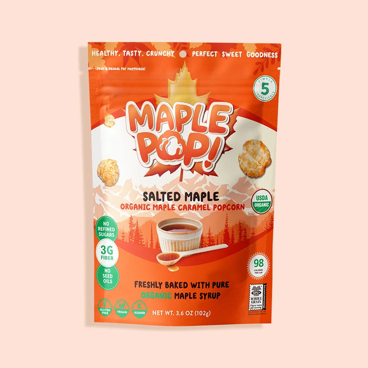 Better Together Foods - Maple Pop! Organic Maple Caramel Popcorn - Salted Maple
