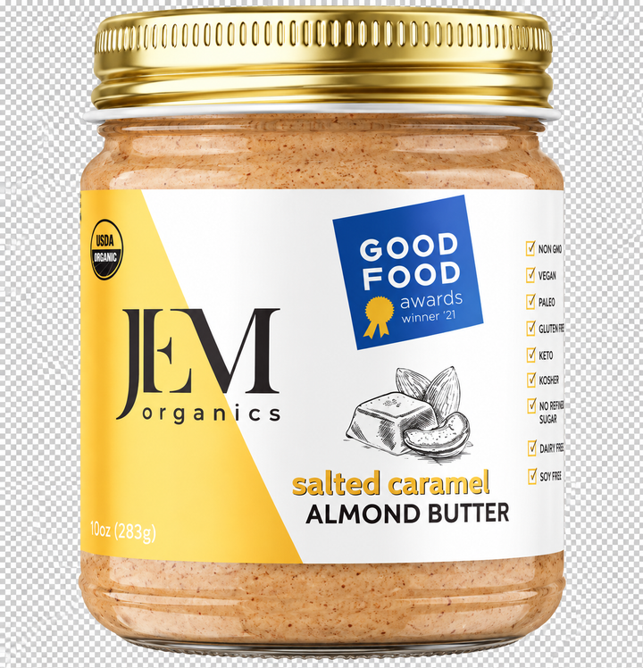 JEM Organics - NEW! 10oz JEM Organics Sprouted Salted Caramel Almond Butter