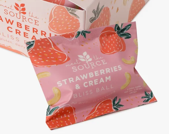 Meet the Source - Bliss Ball - Strawberries &amp; Cream